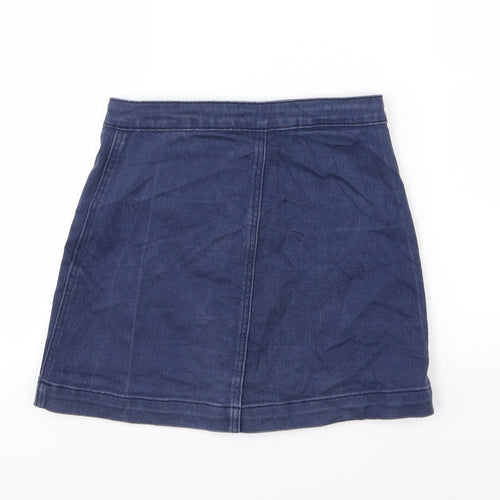 Boohoo Womens Blue  Denim A-Line Skirt Size 8