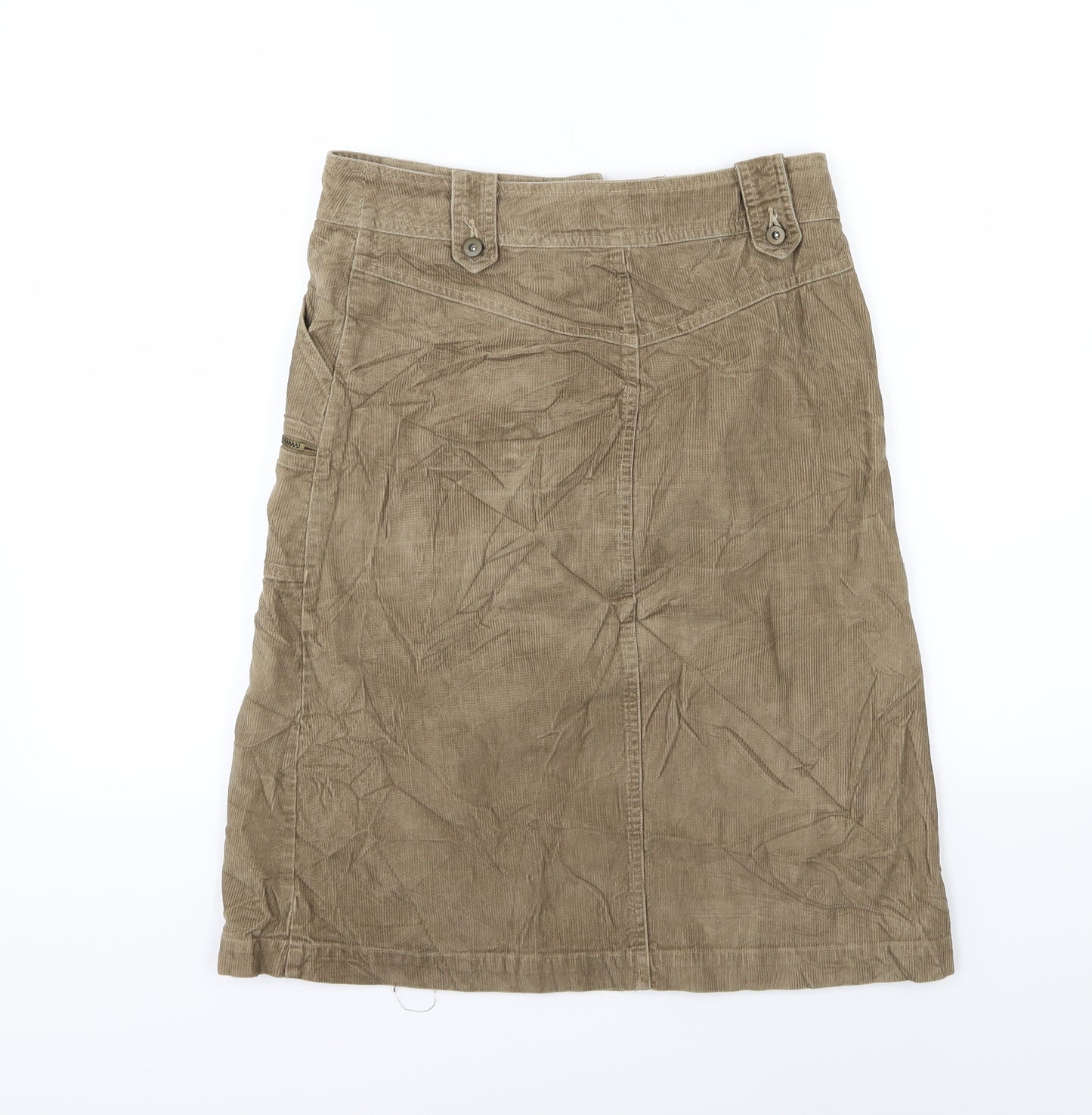 Warehouse Womens Brown  Corduroy A-Line Skirt Size 8