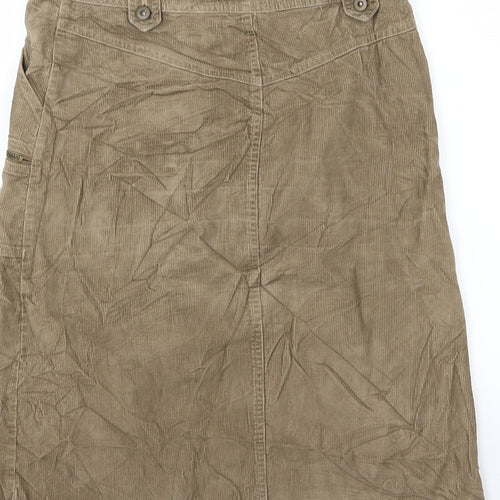 Warehouse Womens Brown  Corduroy A-Line Skirt Size 8