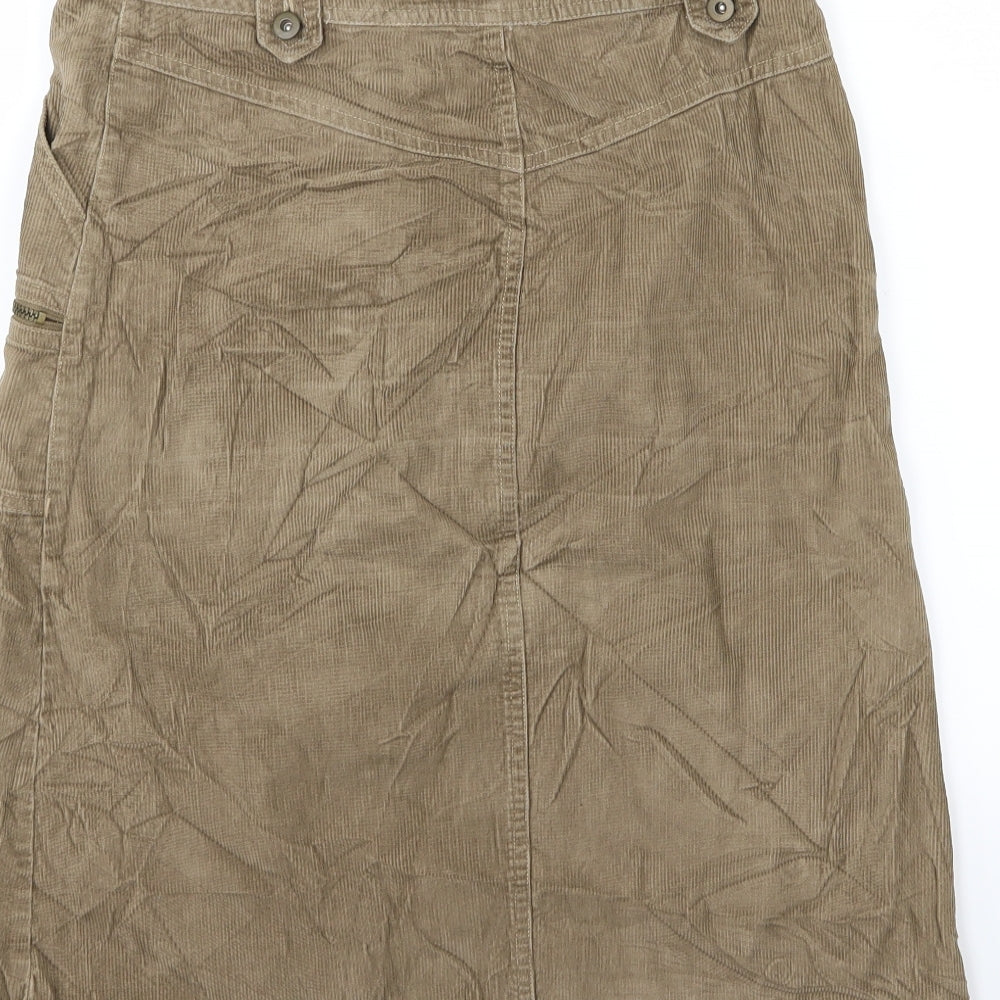 Warehouse Womens Brown  Corduroy A-Line Skirt Size 8