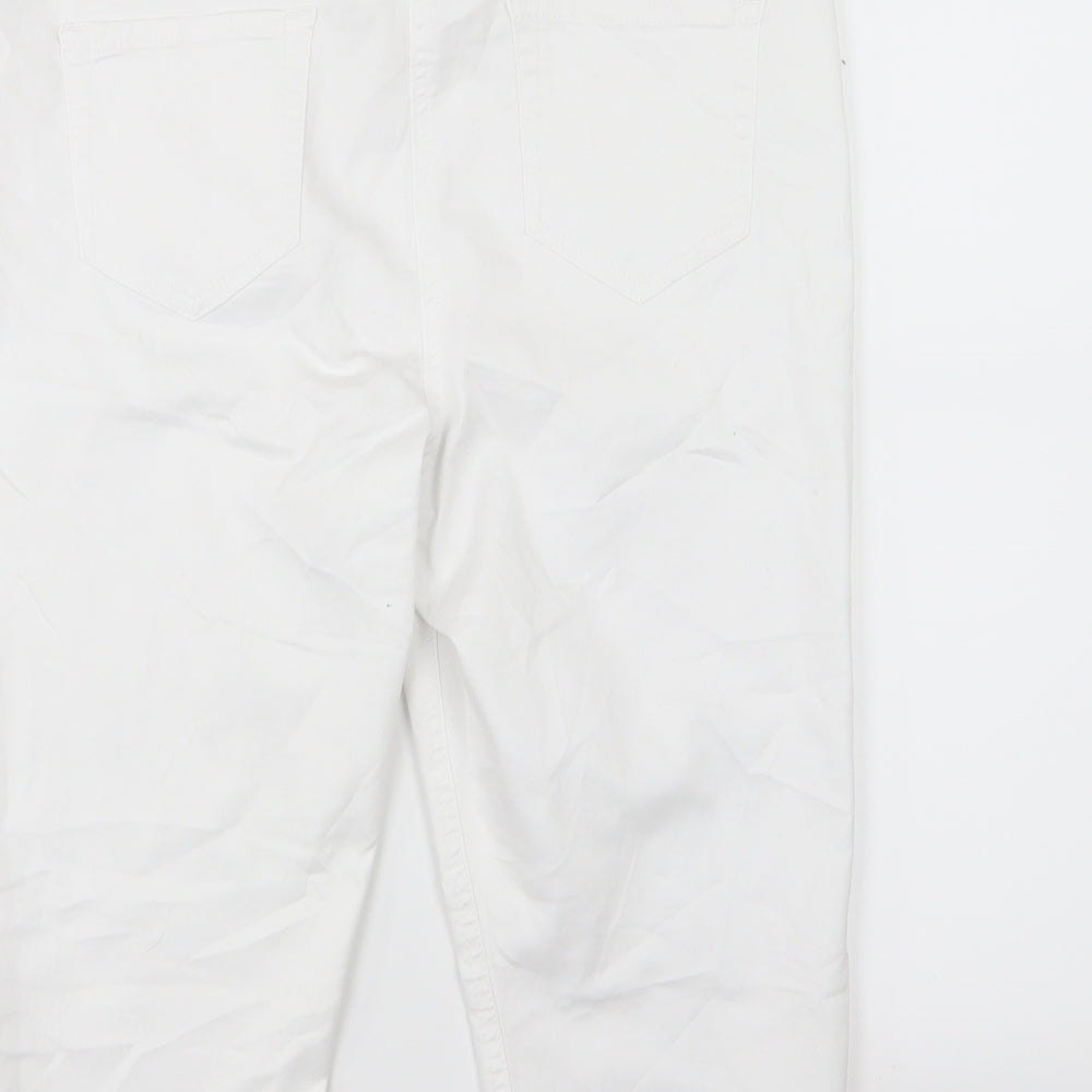 George Womens White  Denim Chino Shorts Size 16
