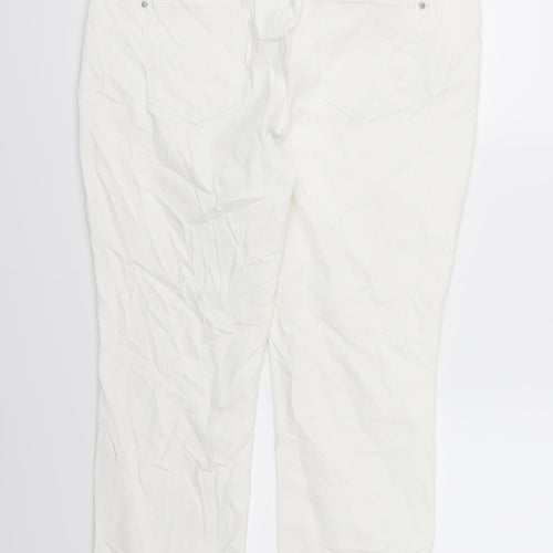 Blue 73 Womens White  Denim Skinny Jeans Size 16 L26 in
