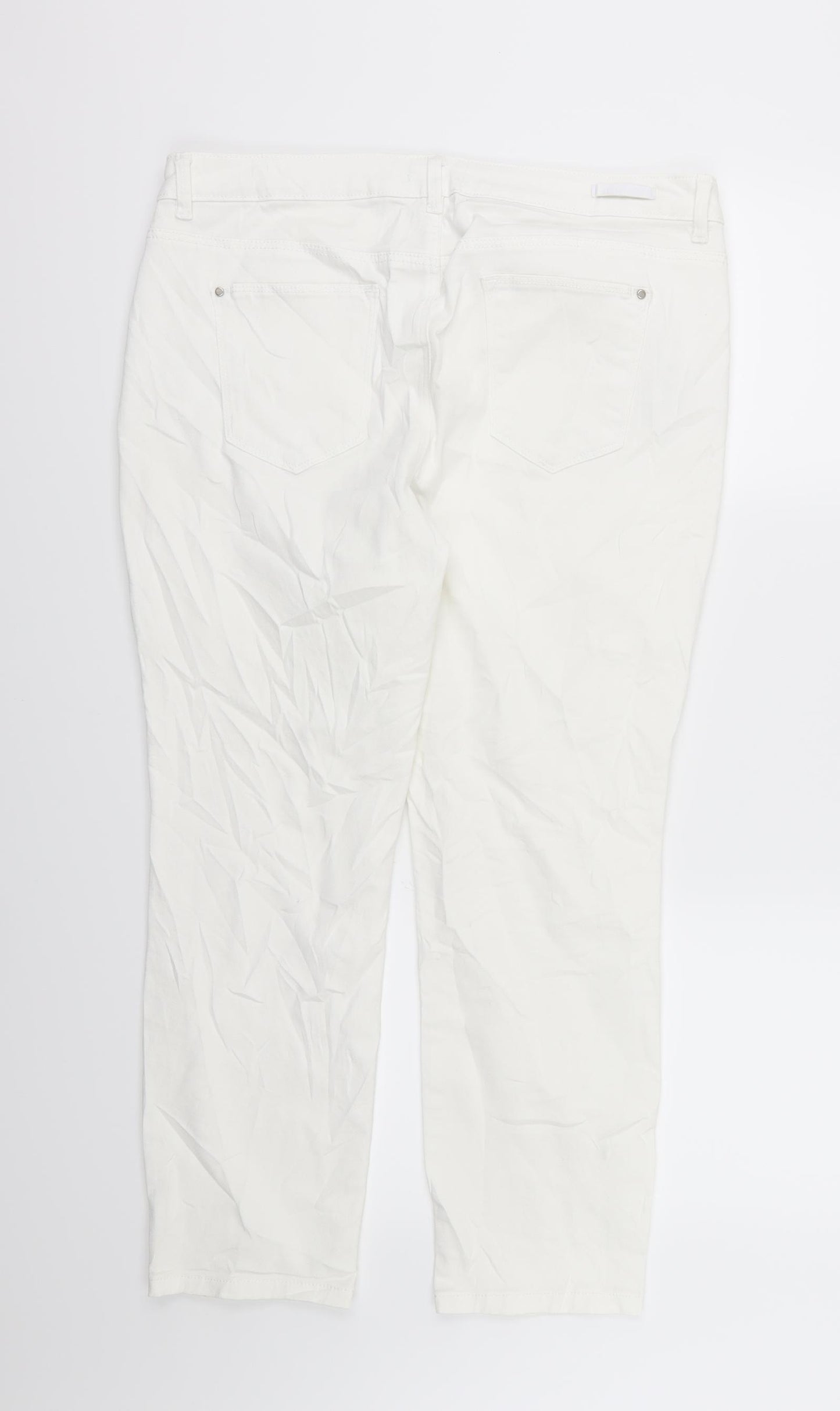 Blue 73 Womens White  Denim Skinny Jeans Size 16 L26 in