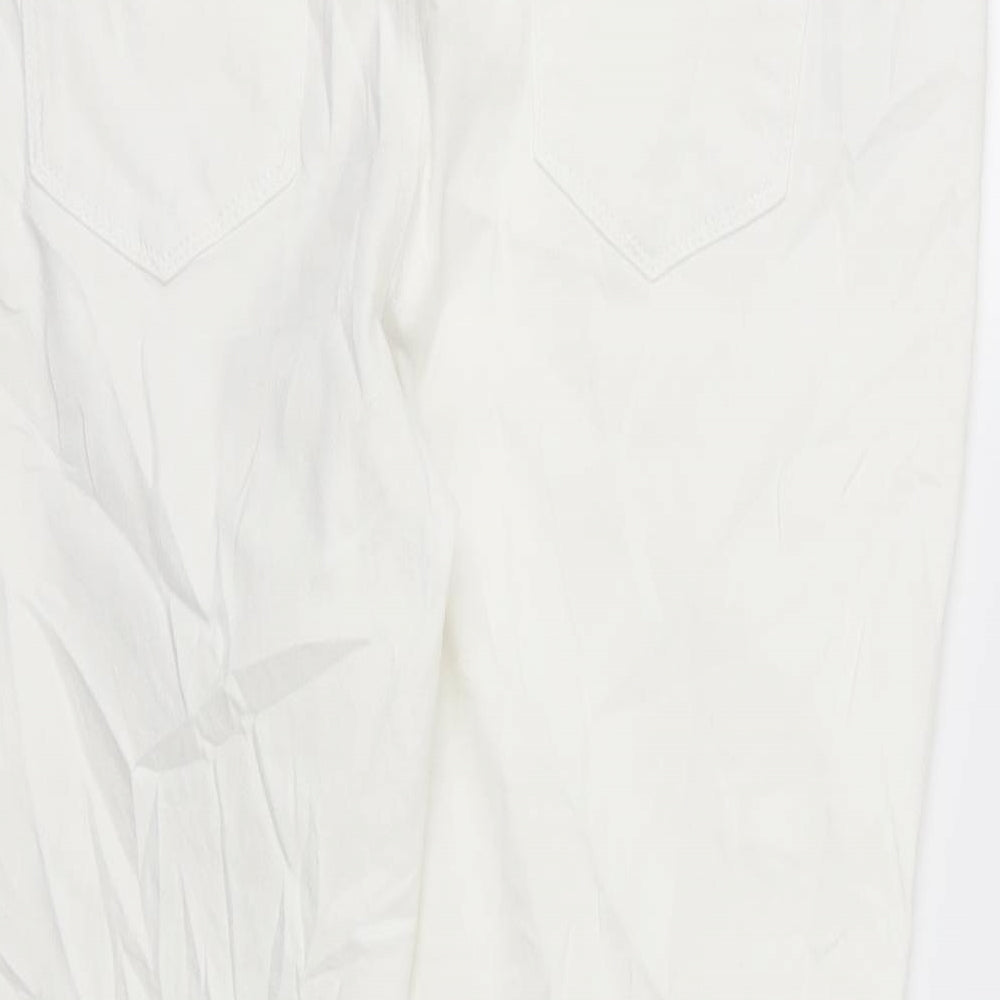Blue 73 Womens White  Denim Skinny Jeans Size 16 L26 in