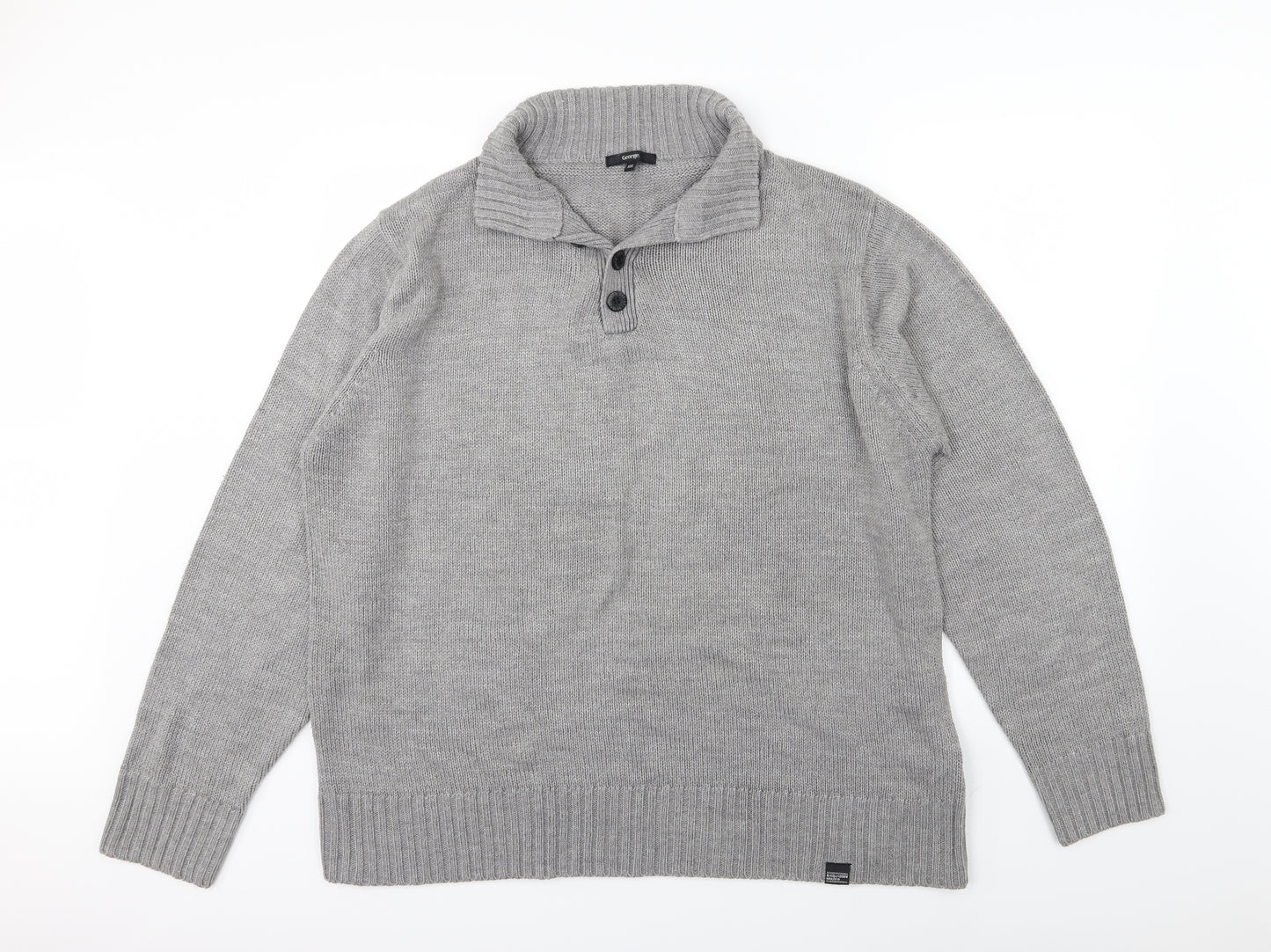 George Womens Grey  Knit Pullover Jumper Size 2XL