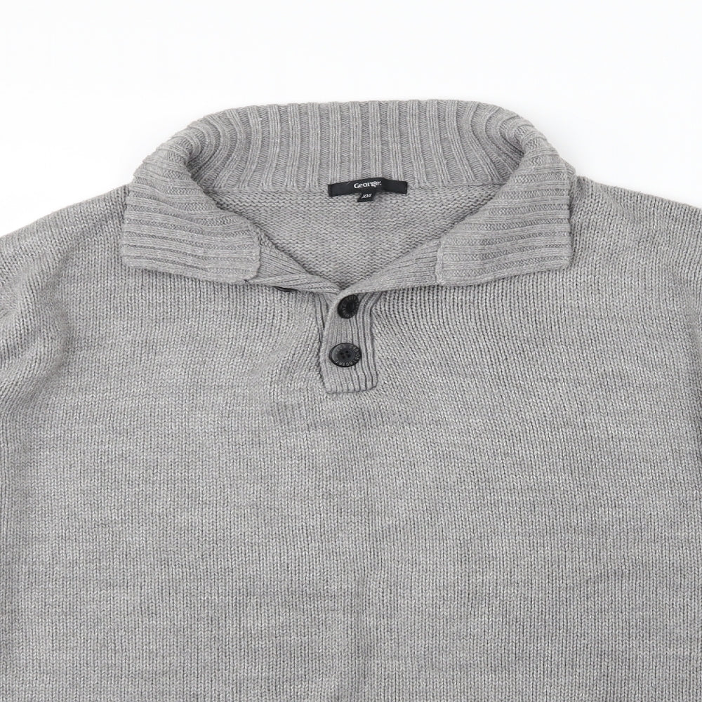 George Womens Grey  Knit Pullover Jumper Size 2XL