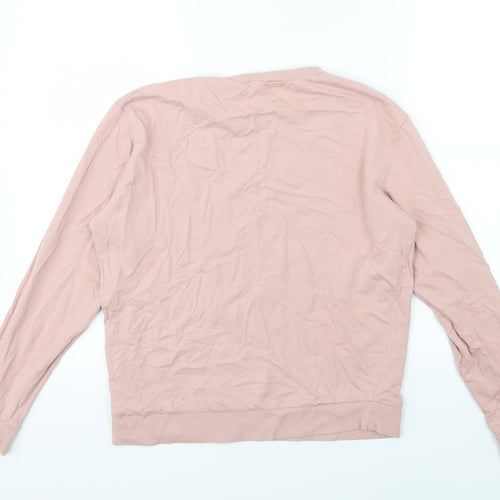 H&M Womens Pink  Jersey Pullover Sweatshirt Size M  - Girls Bite Back