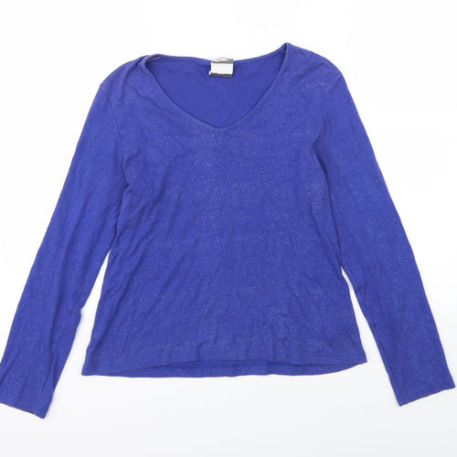 Preworn Womens Blue  Knit Pullover Jumper Size 14  - Speckled