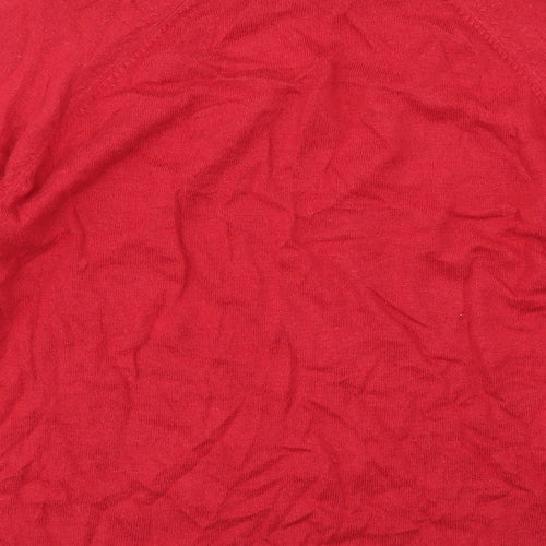 Fabrizio Womens Red  Knit Pullover Jumper Size XL