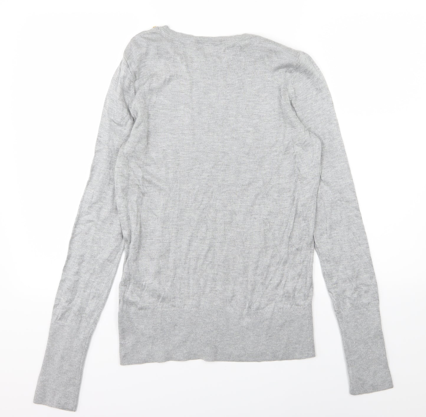 H&M Womens Grey  Knit Pullover Jumper Size L