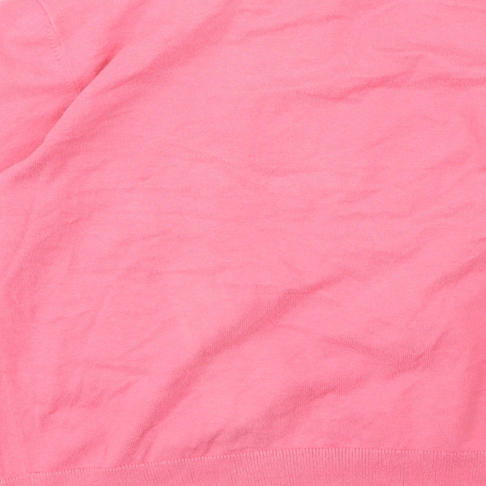 Laura Ashley Womens Pink  Knit Cardigan Jumper Size 8