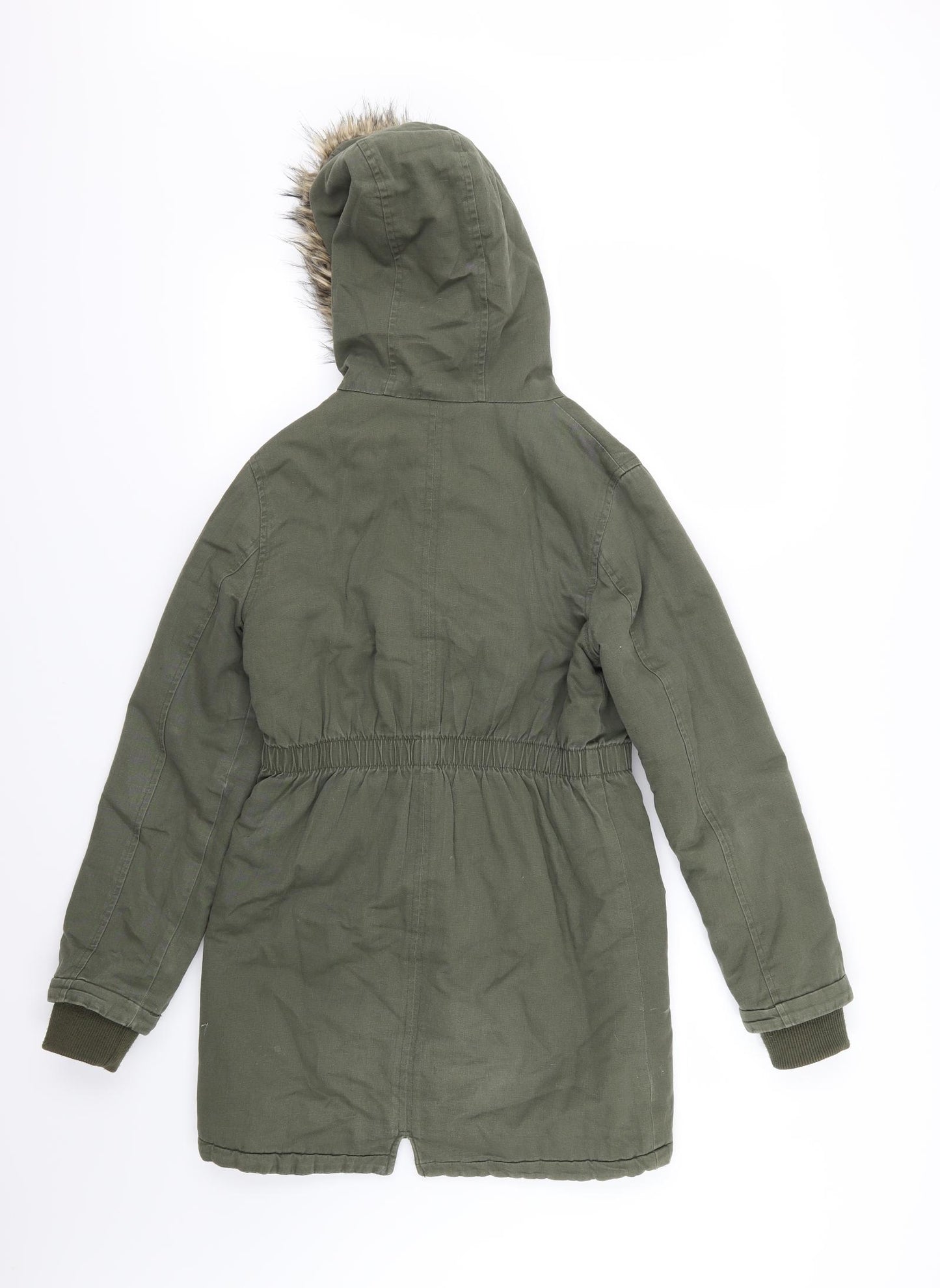Start Smart Girls Green   Overcoat Coat Size 11-12 Years