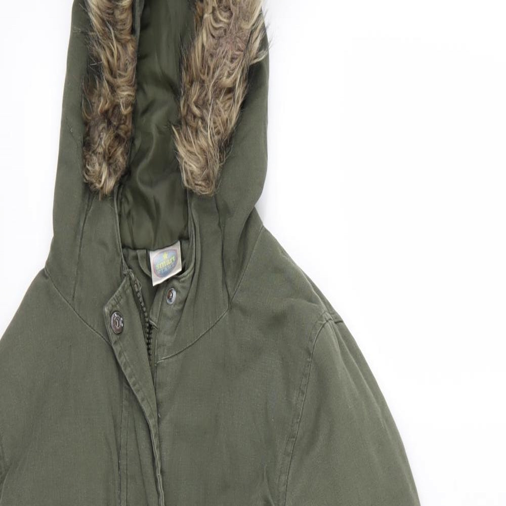 Start Smart Girls Green   Overcoat Coat Size 11-12 Years