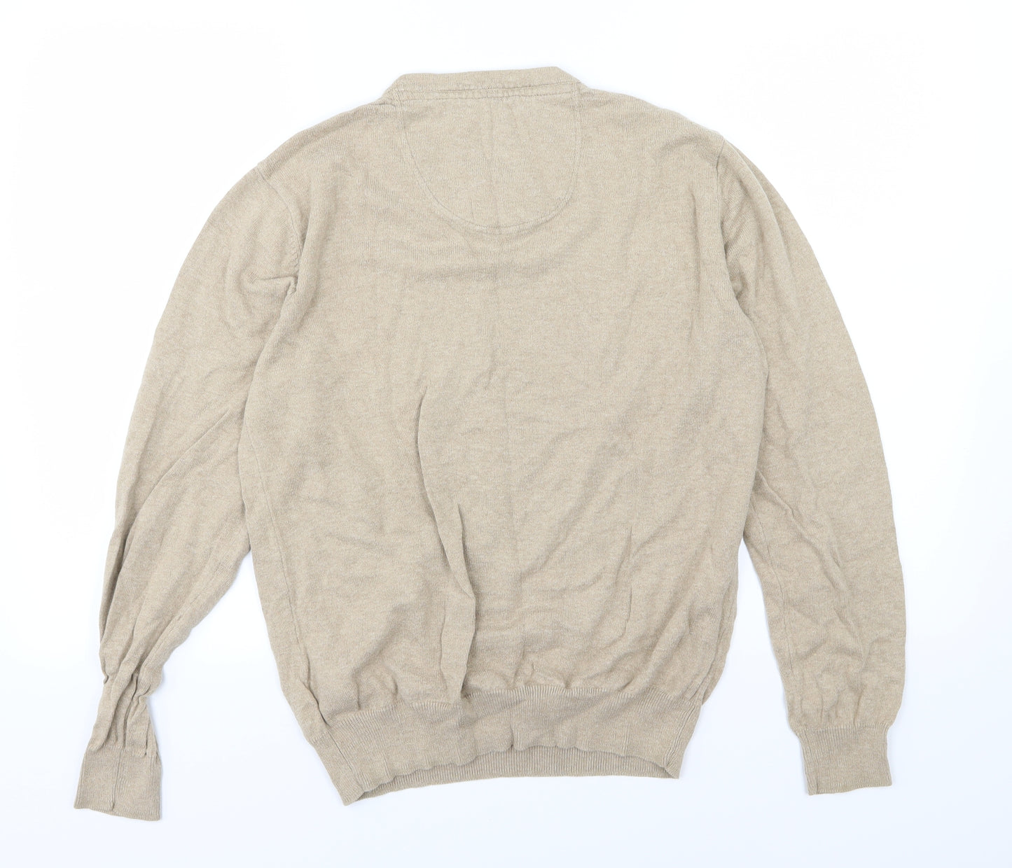 Jeff Banks Mens Beige  Knit Pullover Jumper Size M