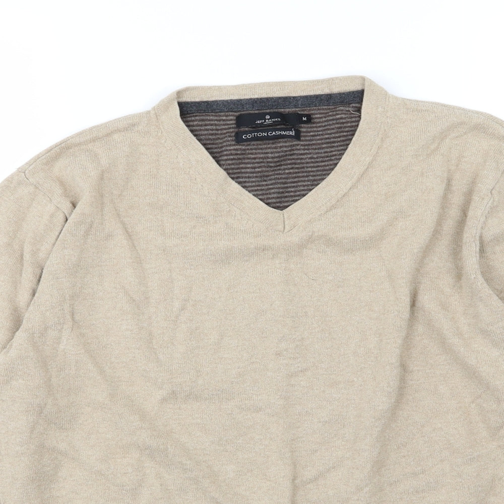 Jeff Banks Mens Beige  Knit Pullover Jumper Size M