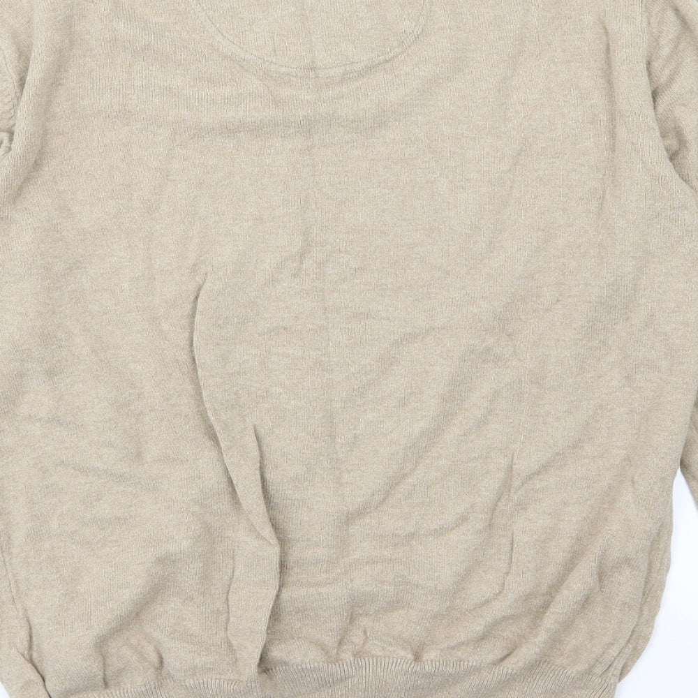 Jeff Banks Mens Beige  Knit Pullover Jumper Size M