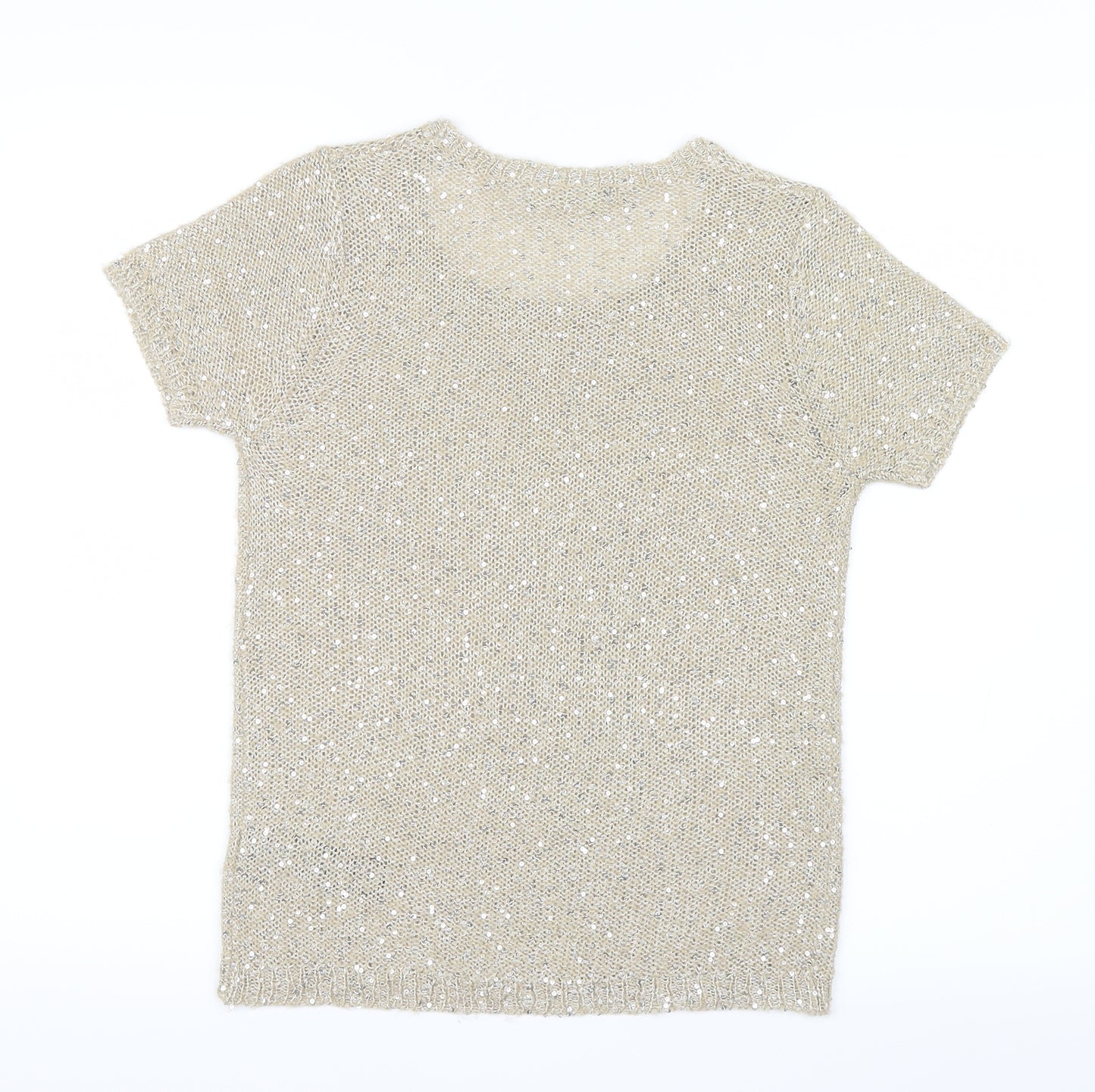 Marks and Spencer Womens Gold   Basic T-Shirt Size 8