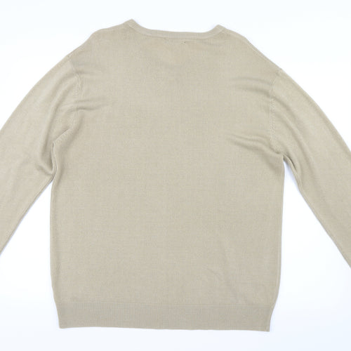 Cedarwood State Mens Beige  Knit Pullover Jumper Size XL