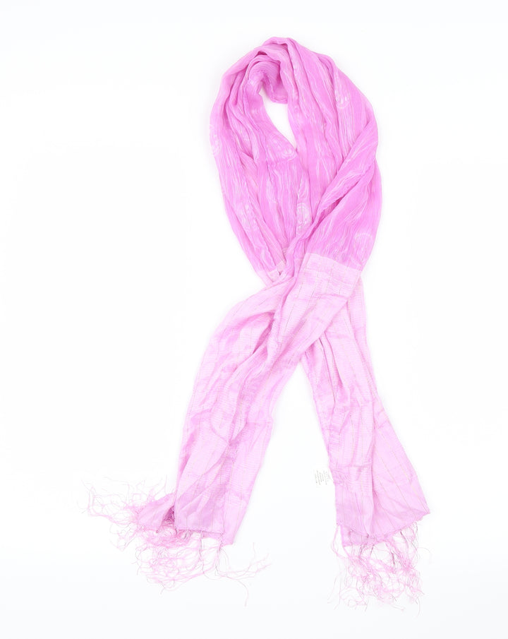 Preworn Womens Pink Geometric Scarf