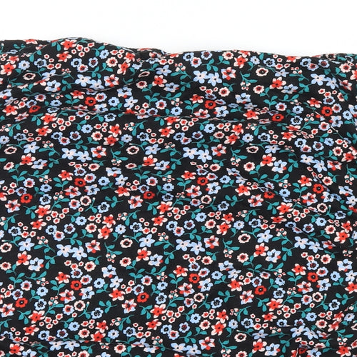 Dorothy Perkins Womens Black Floral  Basic T-Shirt Size 20