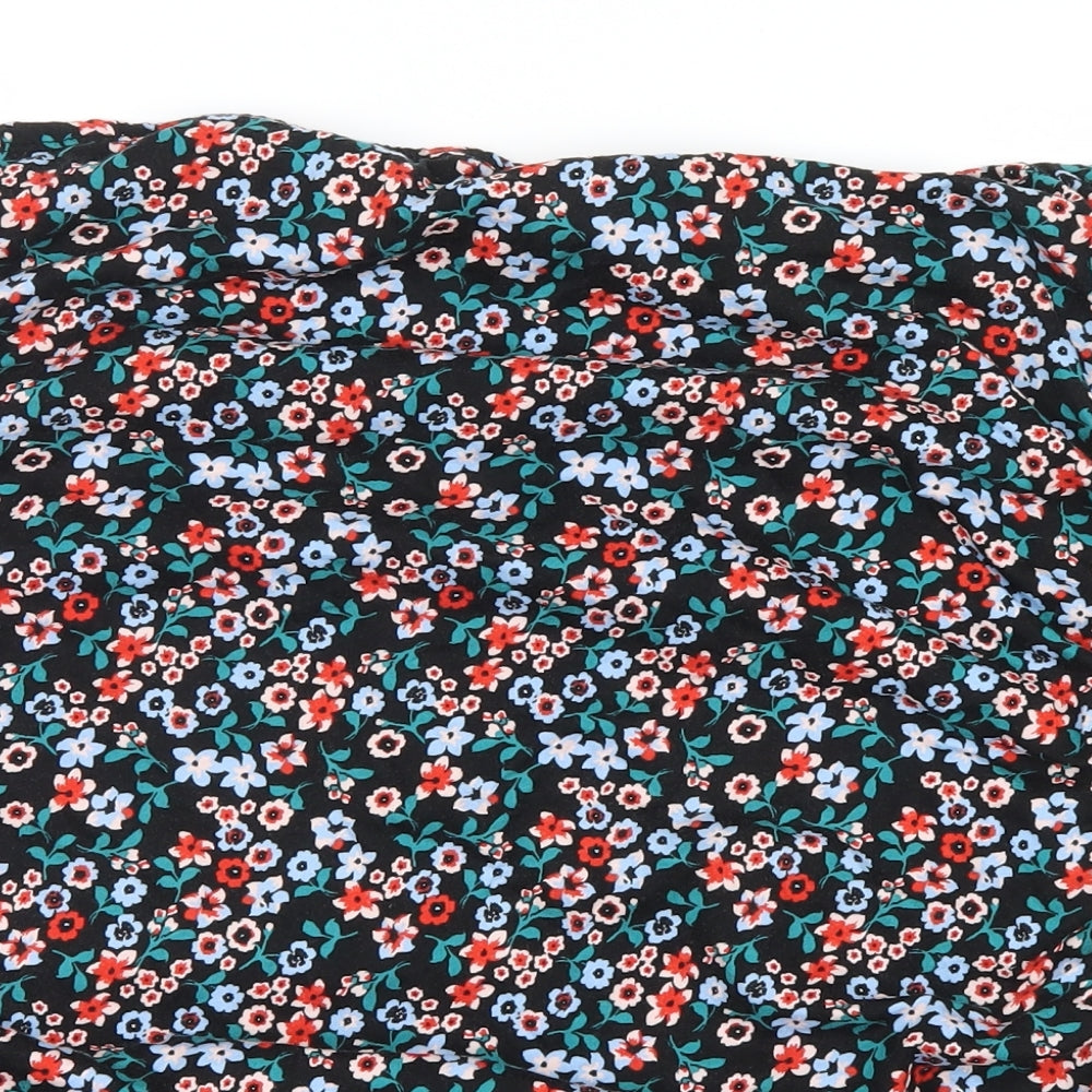 Dorothy Perkins Womens Black Floral  Basic T-Shirt Size 20