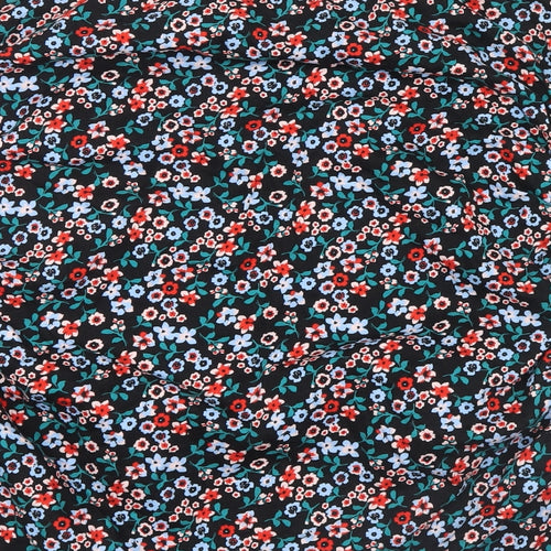 Dorothy Perkins Womens Black Floral  Basic T-Shirt Size 20