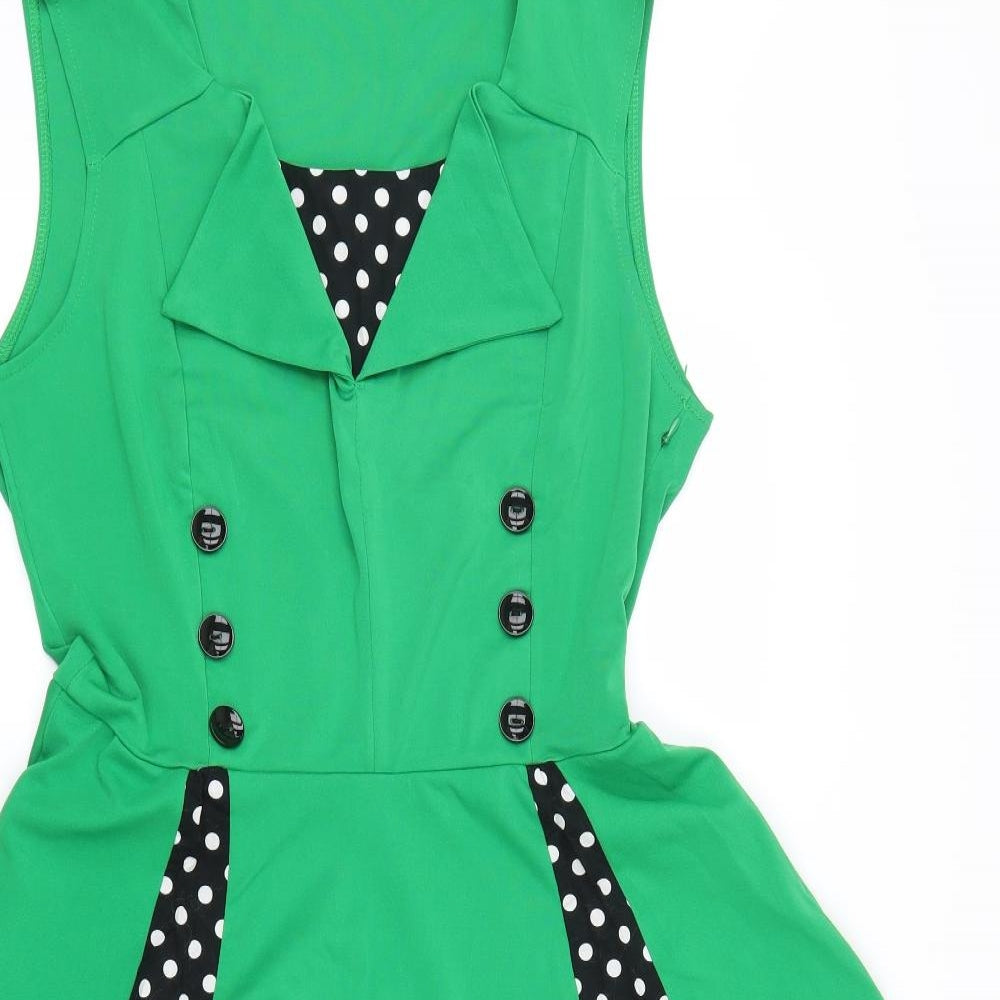Vicabo Womens Green   Shirt Dress  Size 18