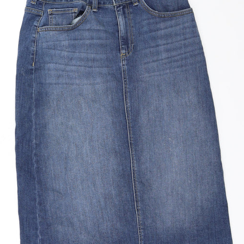Marks and Spencer Womens Blue  Denim A-Line Skirt Size 10
