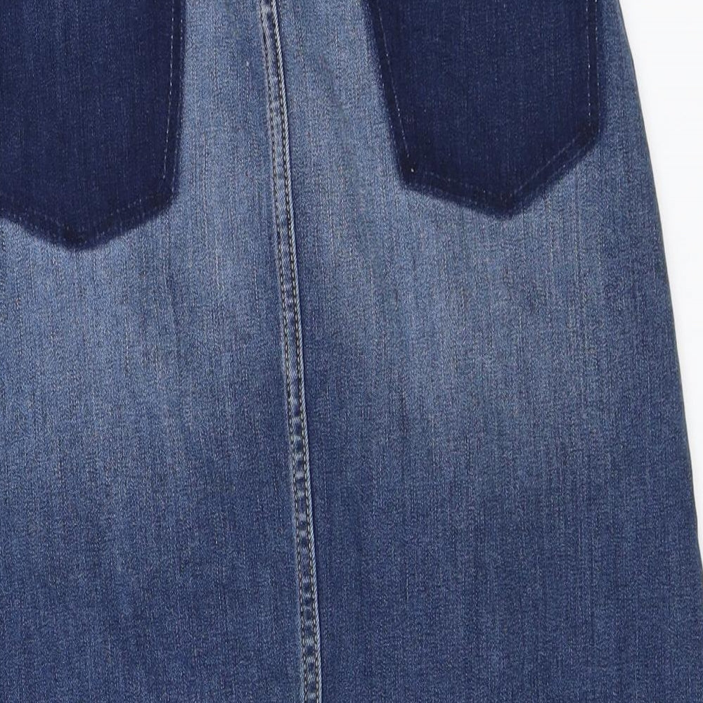 Marks and Spencer Womens Blue  Denim A-Line Skirt Size 10