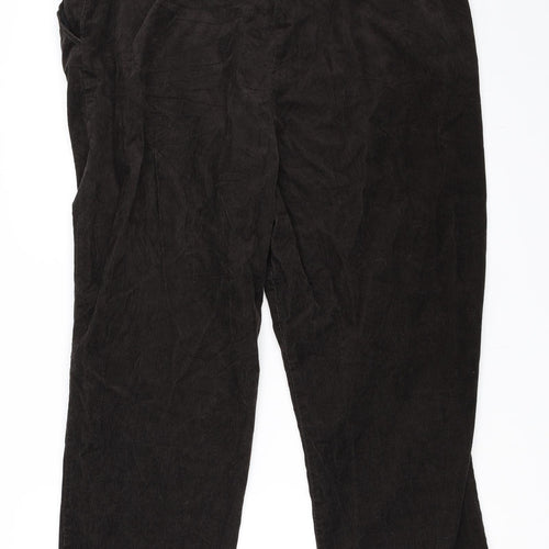 Marks and Spencer Womens Brown  Corduroy Trousers  Size 20 L27 in