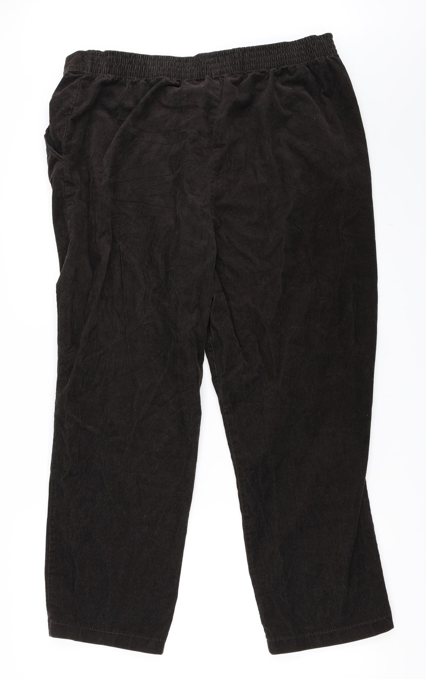 Marks and Spencer Womens Brown  Corduroy Trousers  Size 20 L27 in
