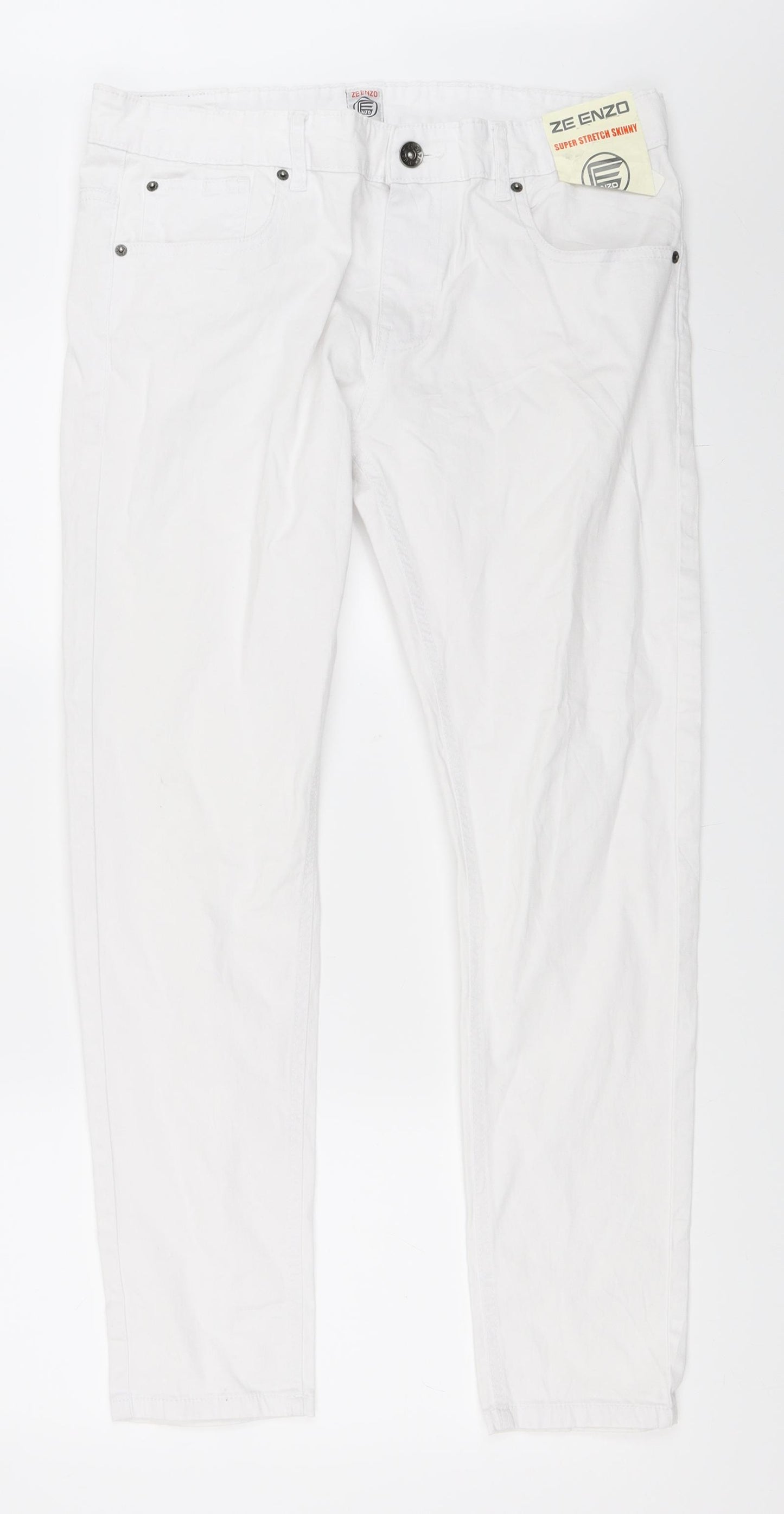 Zeenzo Womens White   Skinny Jeans Size 36 L29 in - Super Skinny