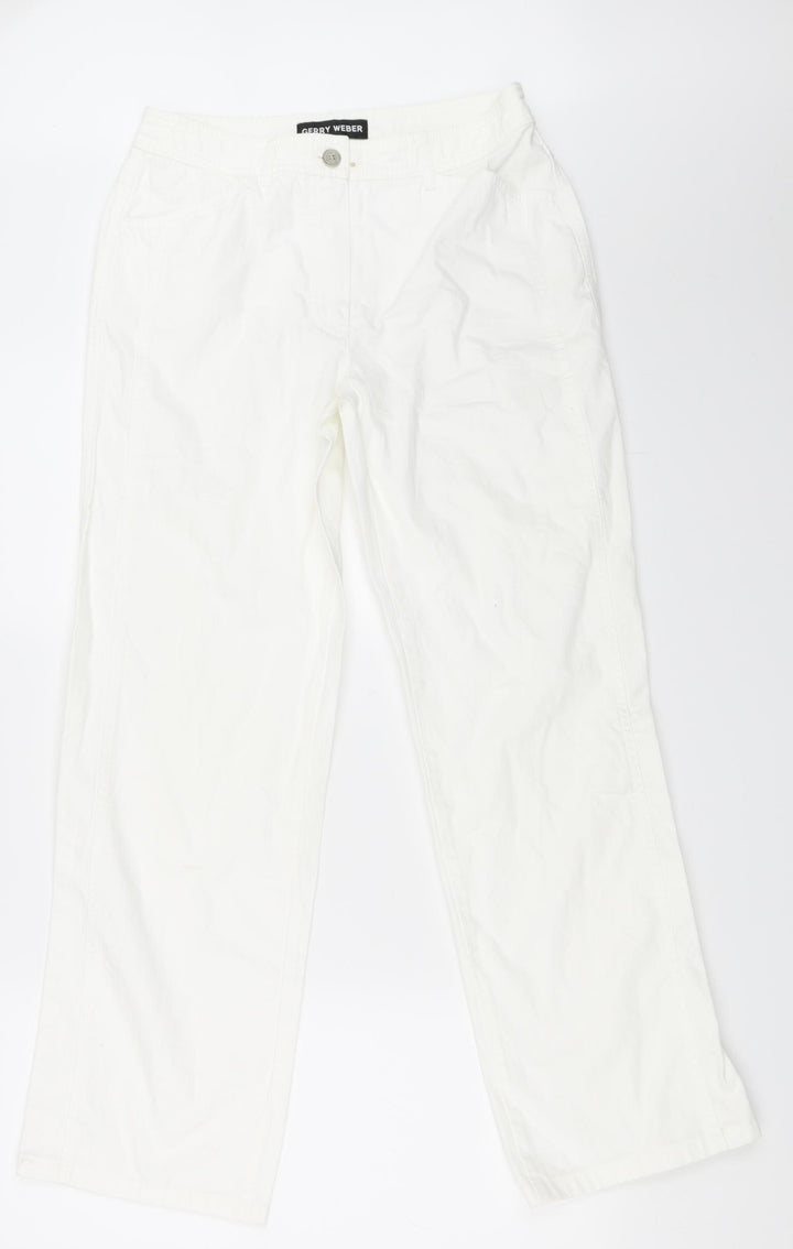 Gerry Webber Womens White Denim Straight Jeans Size 36 L29 in