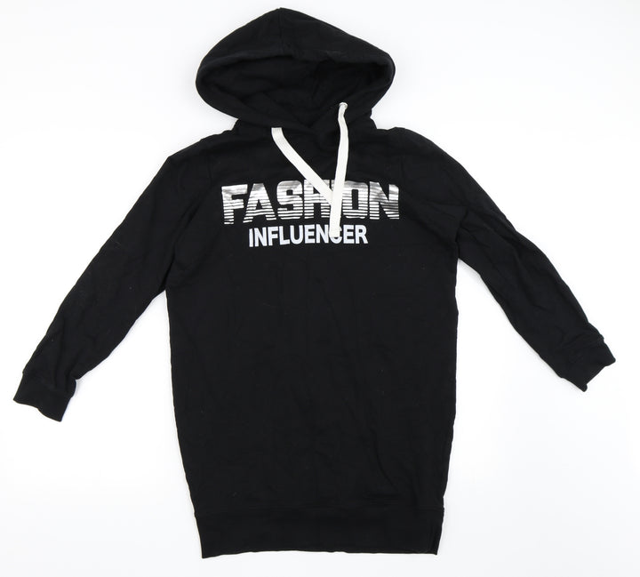 Pep&Co Womens Black   Pullover Hoodie Size 10  - Fashion Influencer