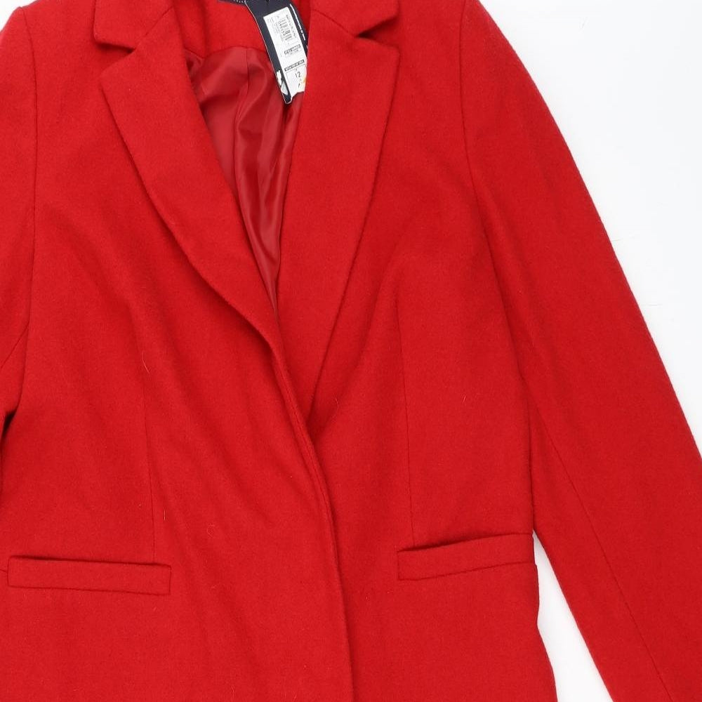 Marks and Spencer Womens Red   Overcoat Coat Size 12