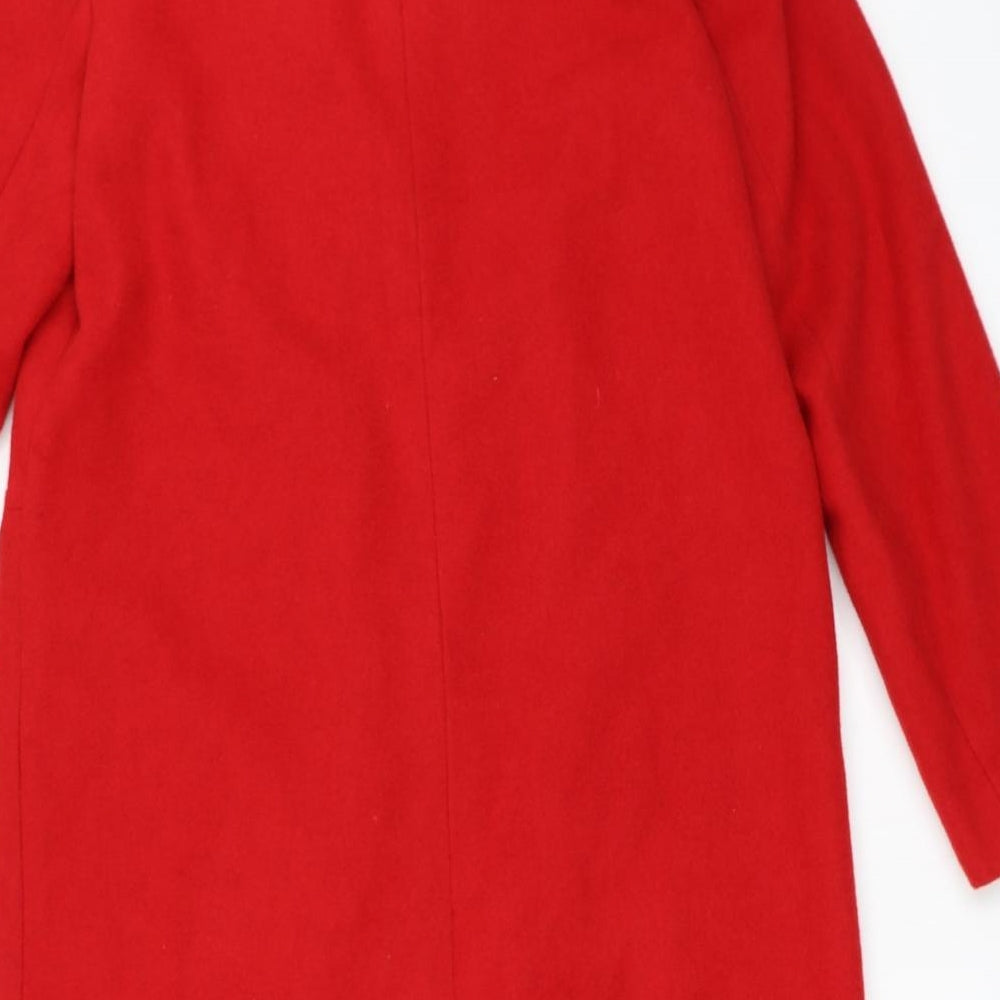 Marks and Spencer Womens Red   Overcoat Coat Size 12