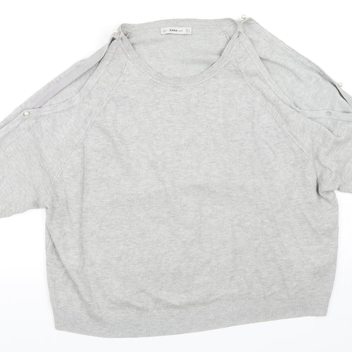 Zara Womens Grey   Pullover Jumper Size M