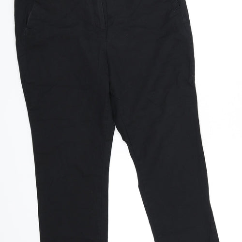 Marks and Spencer Womens Black   Chino Trousers Size M L26 in