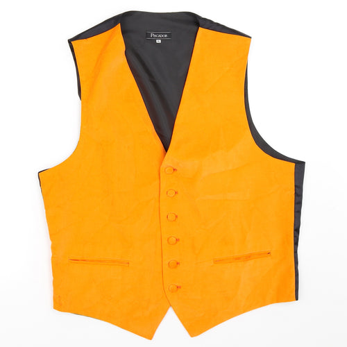 Piscador Mens Orange    Suit Waistcoat Size XL