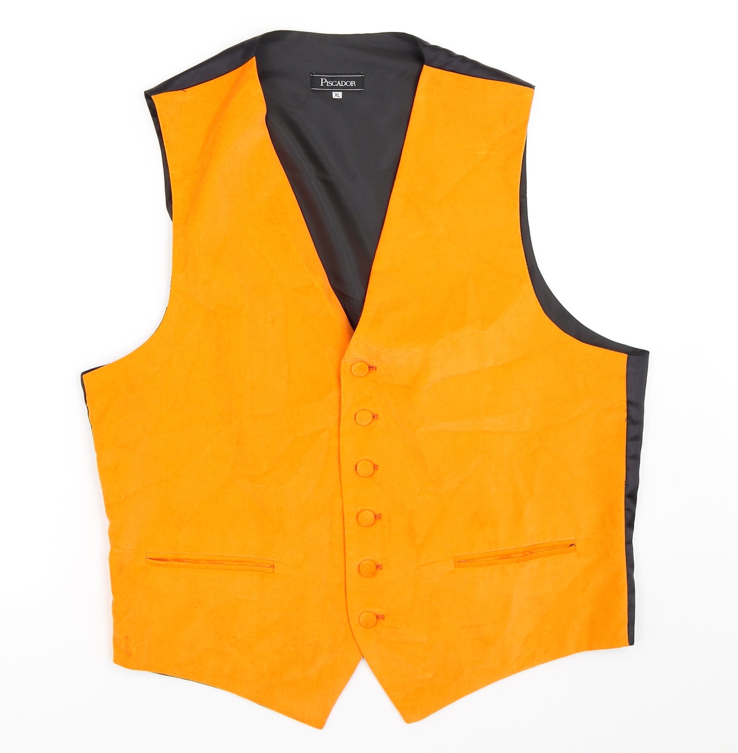 Piscador Mens Orange    Suit Waistcoat Size XL