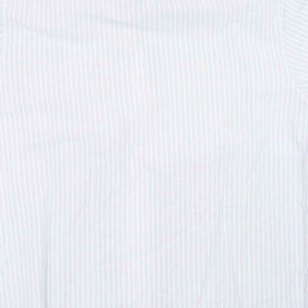 Atlantic Bay Mens Blue Striped   Button-Up Size M
