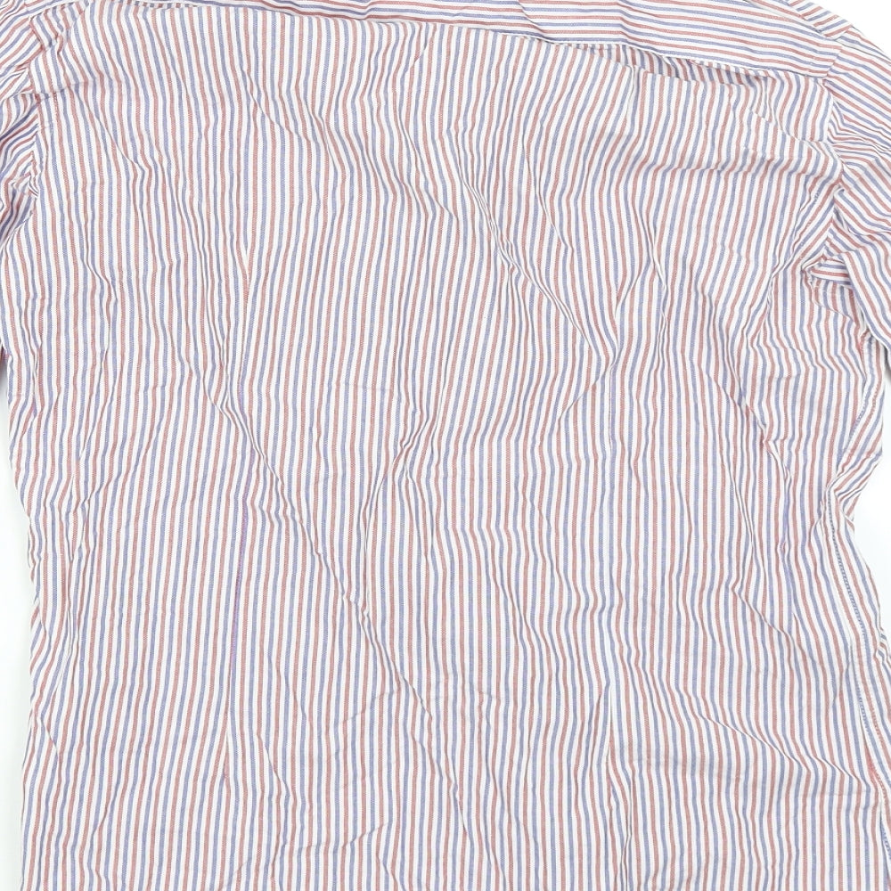 Zara Mens Red Striped   Button-Up Size S