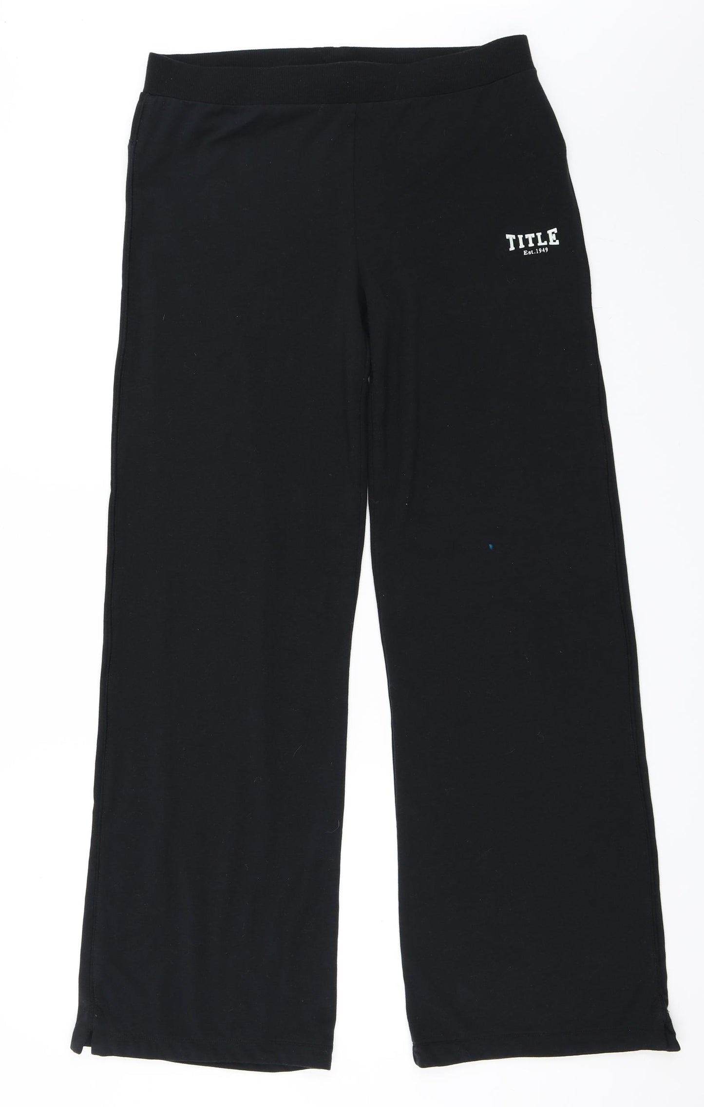 TITLE Womens Black   Sweatpants Trousers Size 14 L31 in