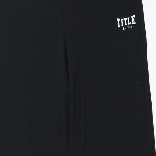 TITLE Womens Black   Sweatpants Trousers Size 14 L31 in
