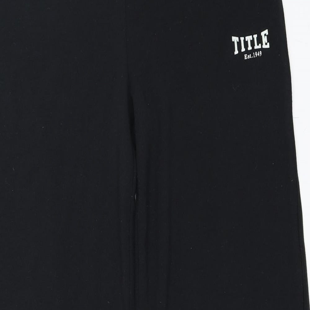 TITLE Womens Black   Sweatpants Trousers Size 14 L31 in