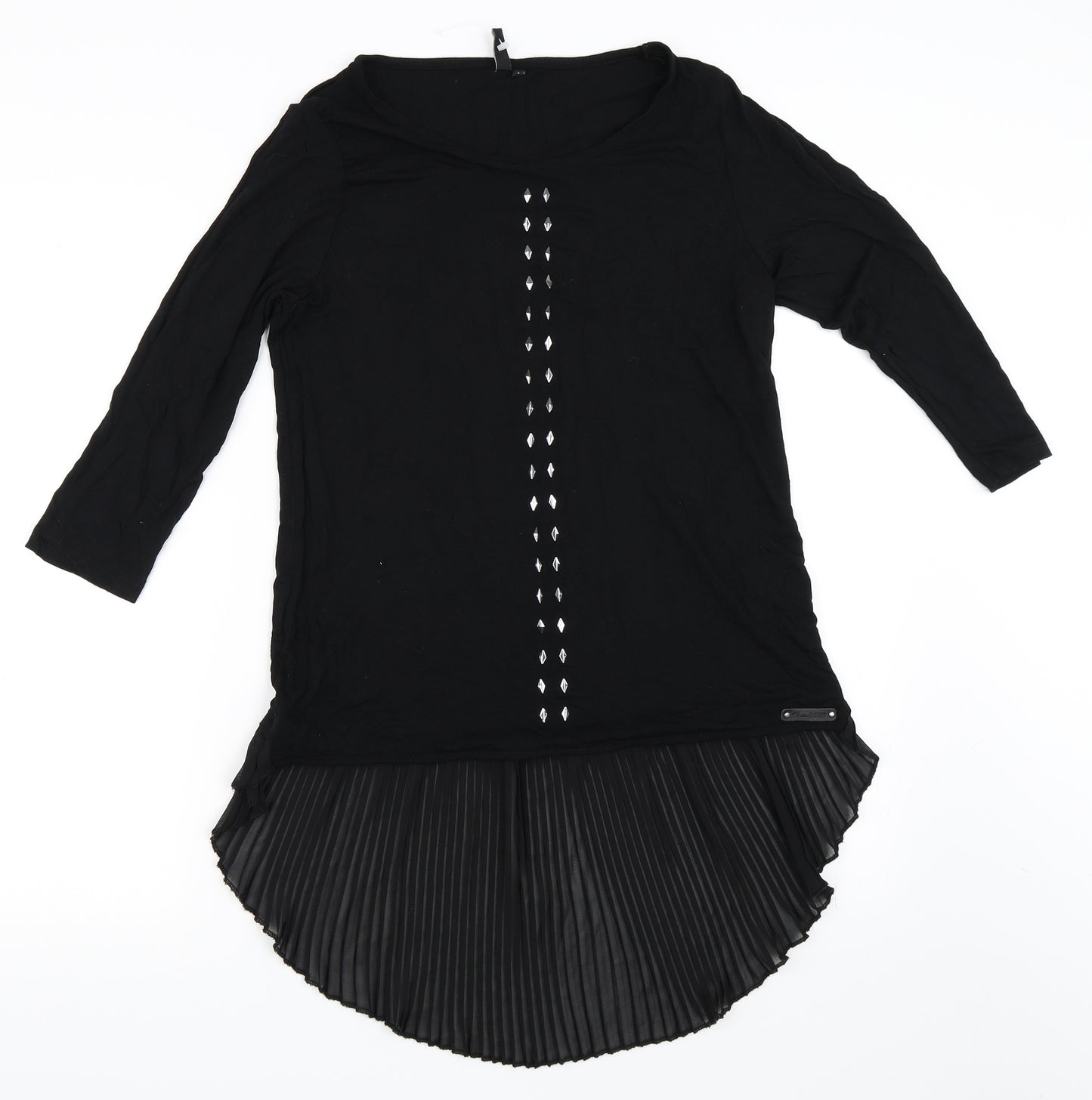 Miss Baron Womens Black   Basic Blouse Size L