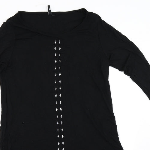 Miss Baron Womens Black   Basic Blouse Size L