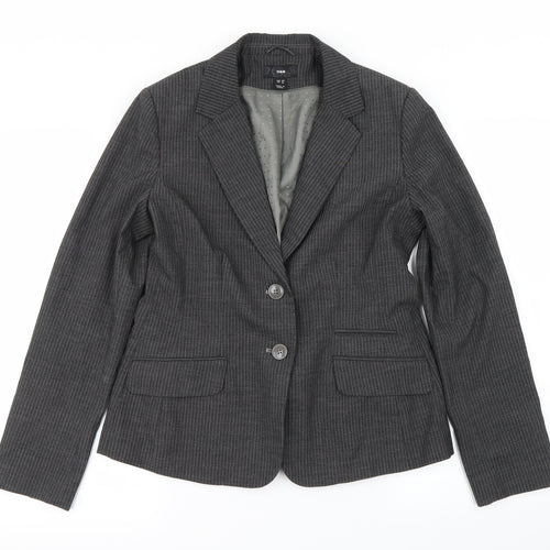 H&M Womens Grey   Jacket Blazer Size 12