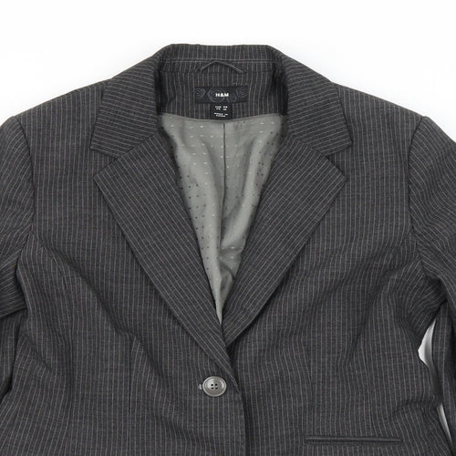 H&M Womens Grey   Jacket Blazer Size 12