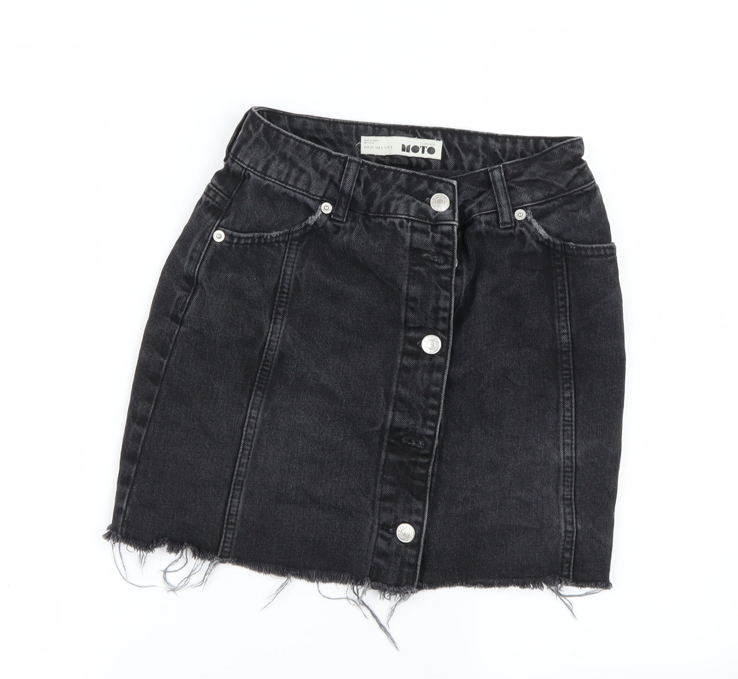 Topshop Womens Black   A-Line Skirt Size 8